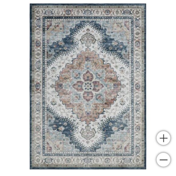 NEW! Wyatt & Ash Washable Indoor Area Rug, Geraldine 5'3" x 7'5" - Picture 4 of 6